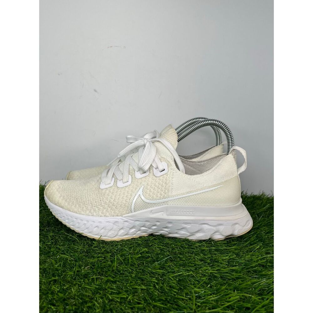 Nike React Infinity Run Flyknit Cream White Women’s Size 7 Running Shoes CQ3311-